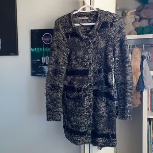 Sandwich knit cardigan